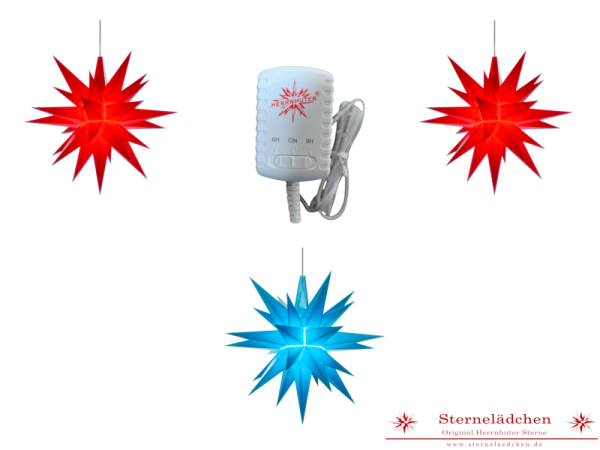 Sterne-Set A1e rot/blau/rot